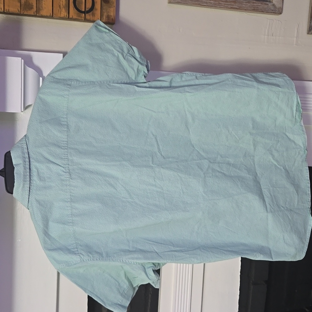 APT. 9 Green Print Short Sleeve Shirt - Picture 9 of 9